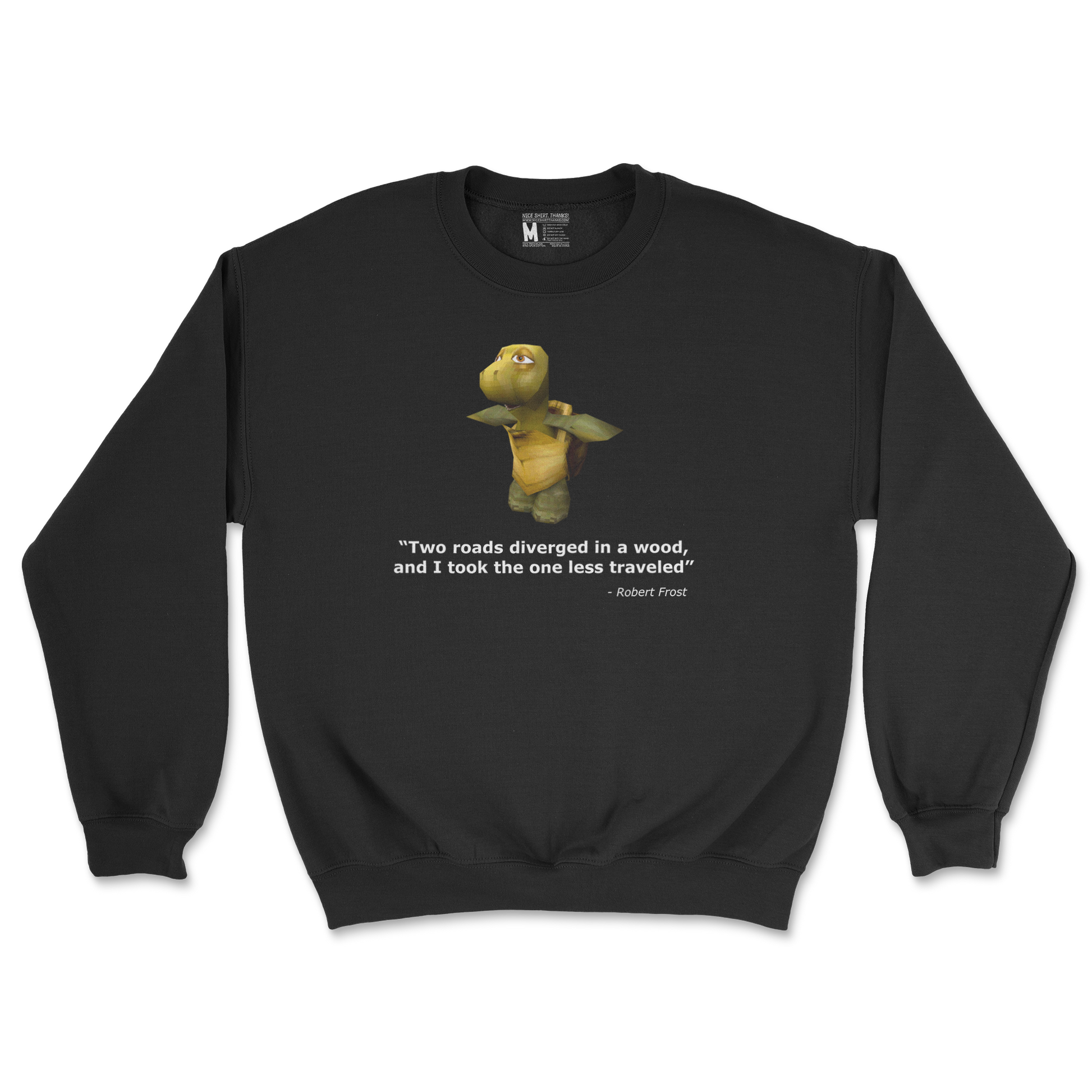 Gildan SoftStyle Crew Neck Robert Frost Quote in Black