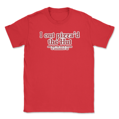 Heavy Blend T-Shirt Out Pizza'd the Hut in Red