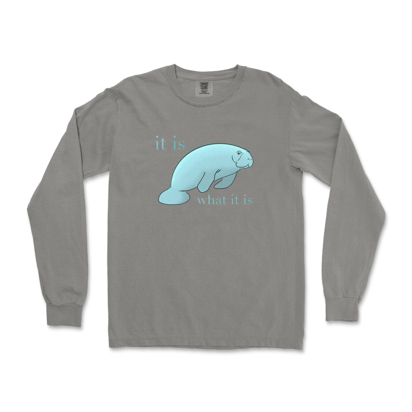 Comfort Colors Long Sleeve Manatee in Grey