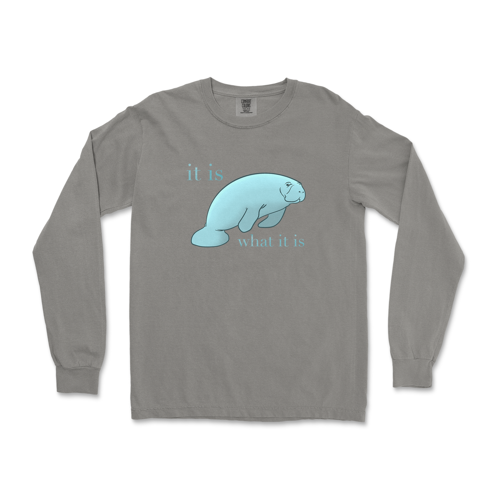 Comfort Colors Long Sleeve Manatee in Grey