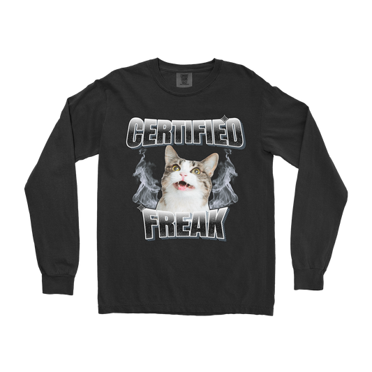 Comfort Colors Long Sleeve Freaky  in Black