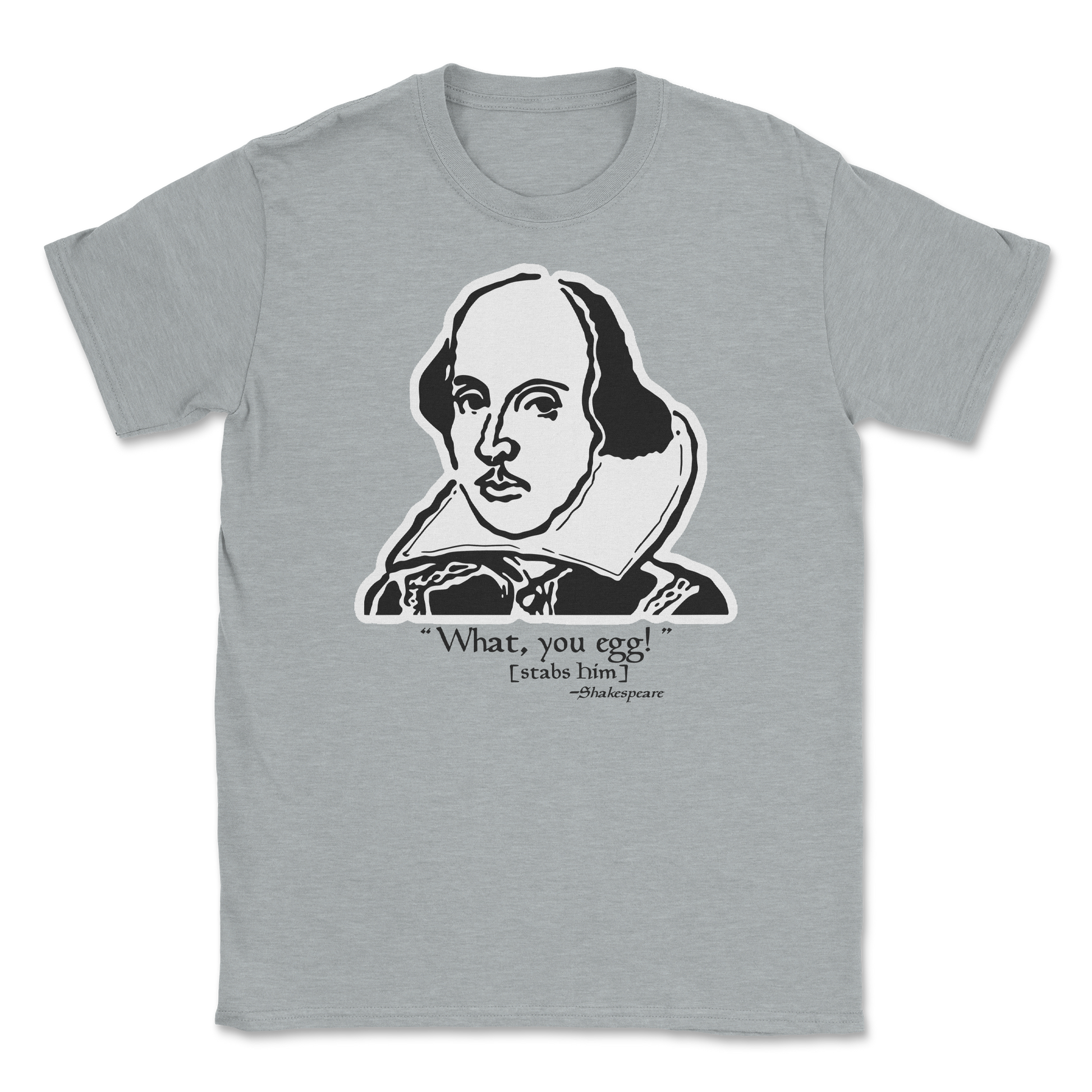 The Nice Shirt T-Shirt Shakespeare Quote  in Sports-Grey