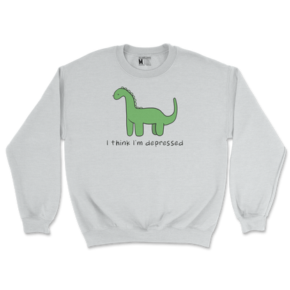 Gildan SoftStyle Crew Neck Depressed Dino  in Sports-Grey