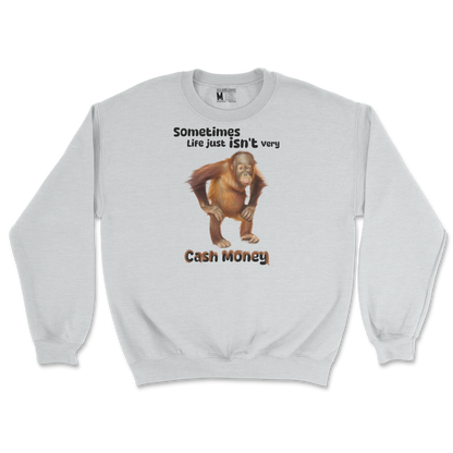 Gildan SoftStyle Crew Neck Cash Money Monkey  in Sports-Grey