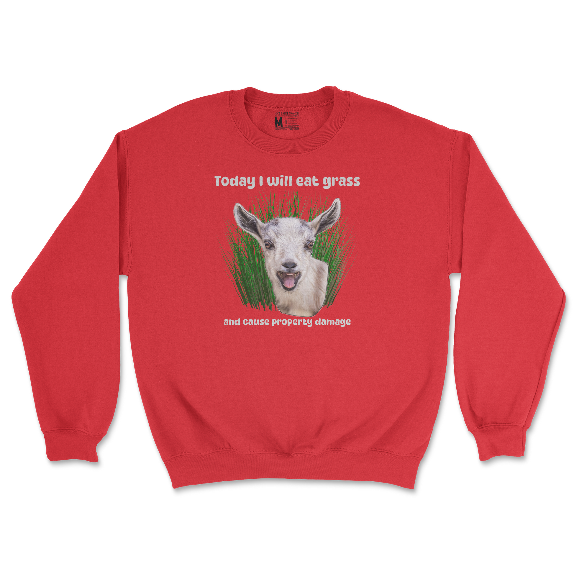 Gildan SoftStyle Crew Neck Crazy Goat  in Red