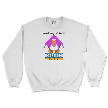 Gildan SoftStyle Crew Neck Club Penguin Wife  in White