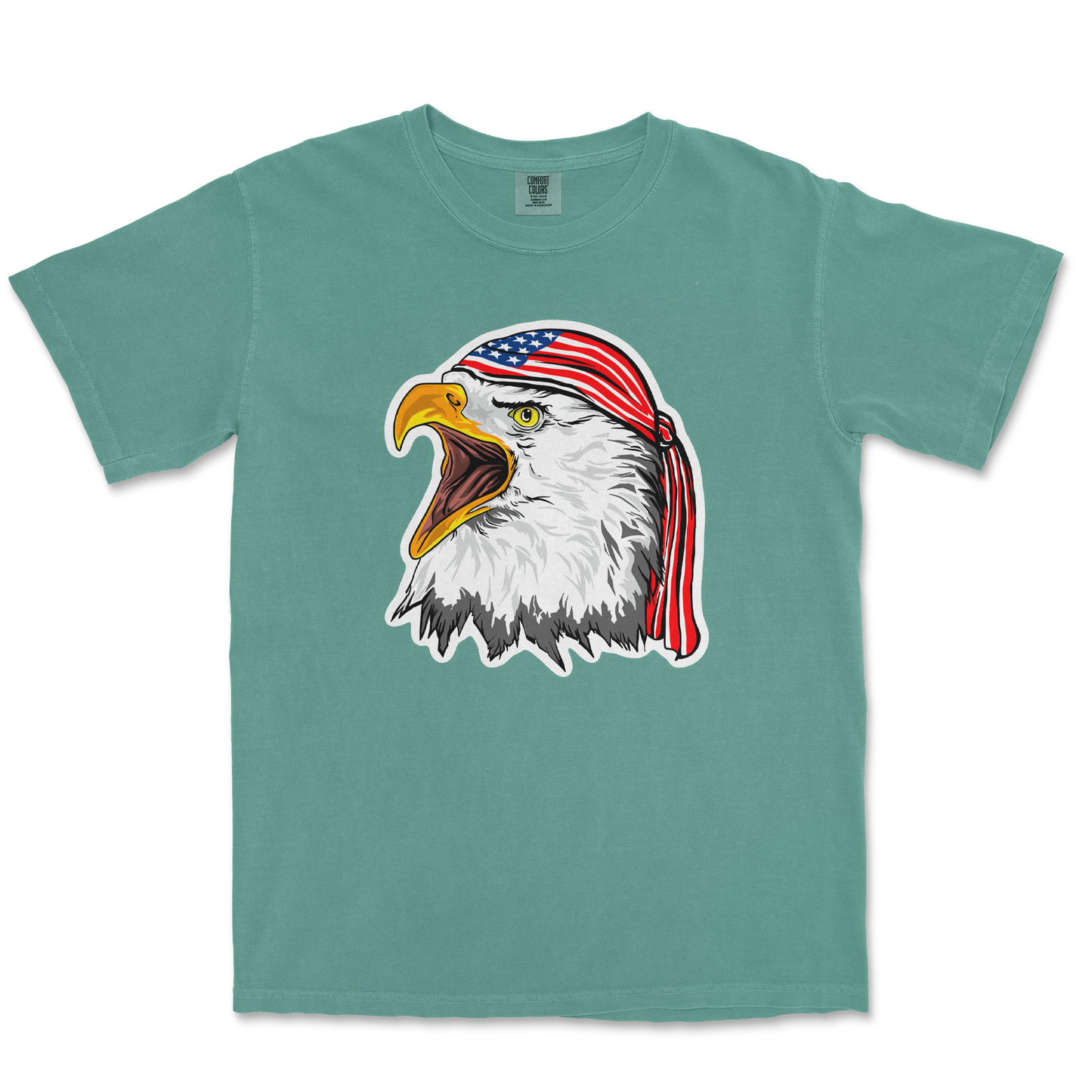 Comfort Colors T-Shirt Freedom Eagle in Light Green