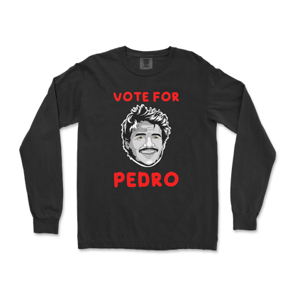 Comfort Colors Long Sleeve Vote For Pedro in Black