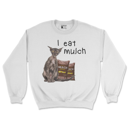 Gildan SoftStyle Crew Neck I Eat Mulch in White