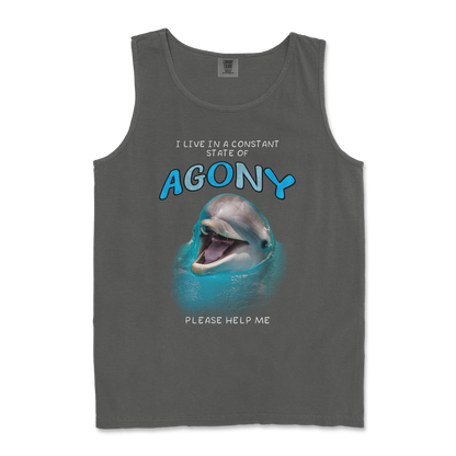 Comfort Colors Tank Top Agony Dolphin in Pepper