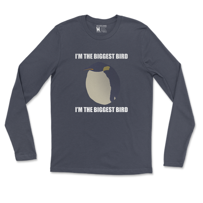 Gildan SoftStyle Long Sleeve I Am The Biggets Bird in Navy