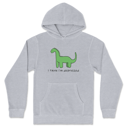 Independent Clothing Co. Hoodie Depressed Dino  in Grey-Heather