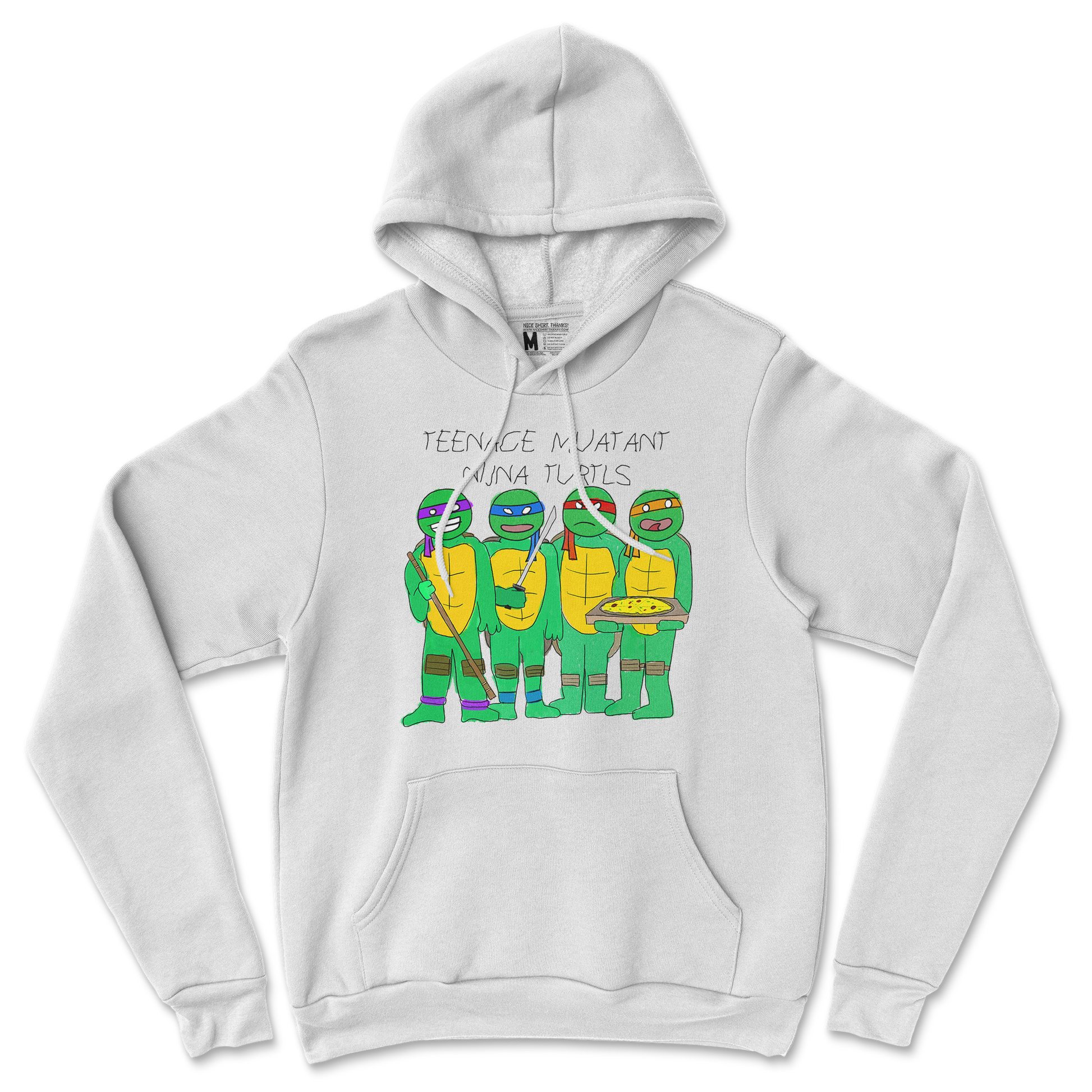 Gildan SoftStyle Hoodie Ninja Turtles in White