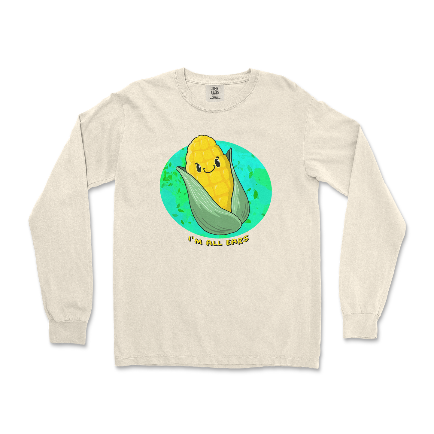 Comfort Colors Long Sleeve Mmm Corn in Ivory