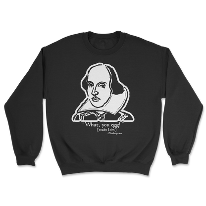 The Nice Shirt Crew Neck Shakespeare Quote  in Black