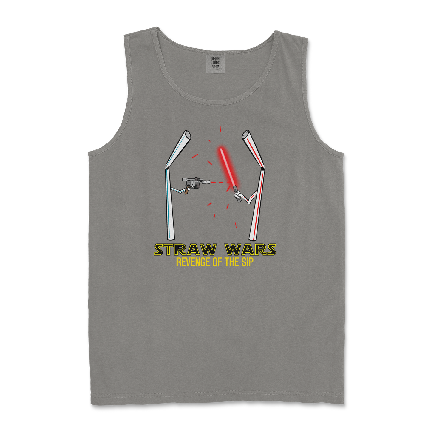 Comfort Colors Tank Top Straw Wars in Grey