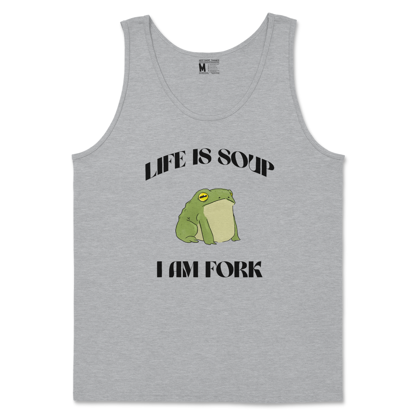 Gildan SoftStyle Tank Top Life is Soup in Sports Grey