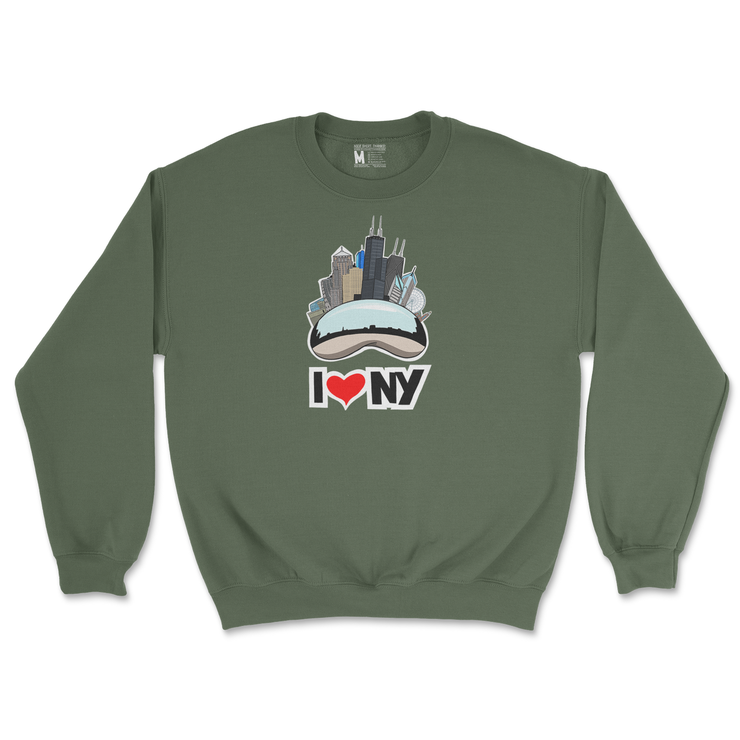 Gildan SoftStyle Crew Neck in Military Green