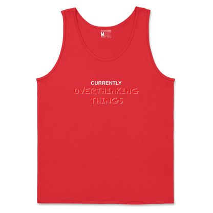 Gildan SoftStyle Tank Top For Our Lil Overthinker in Red