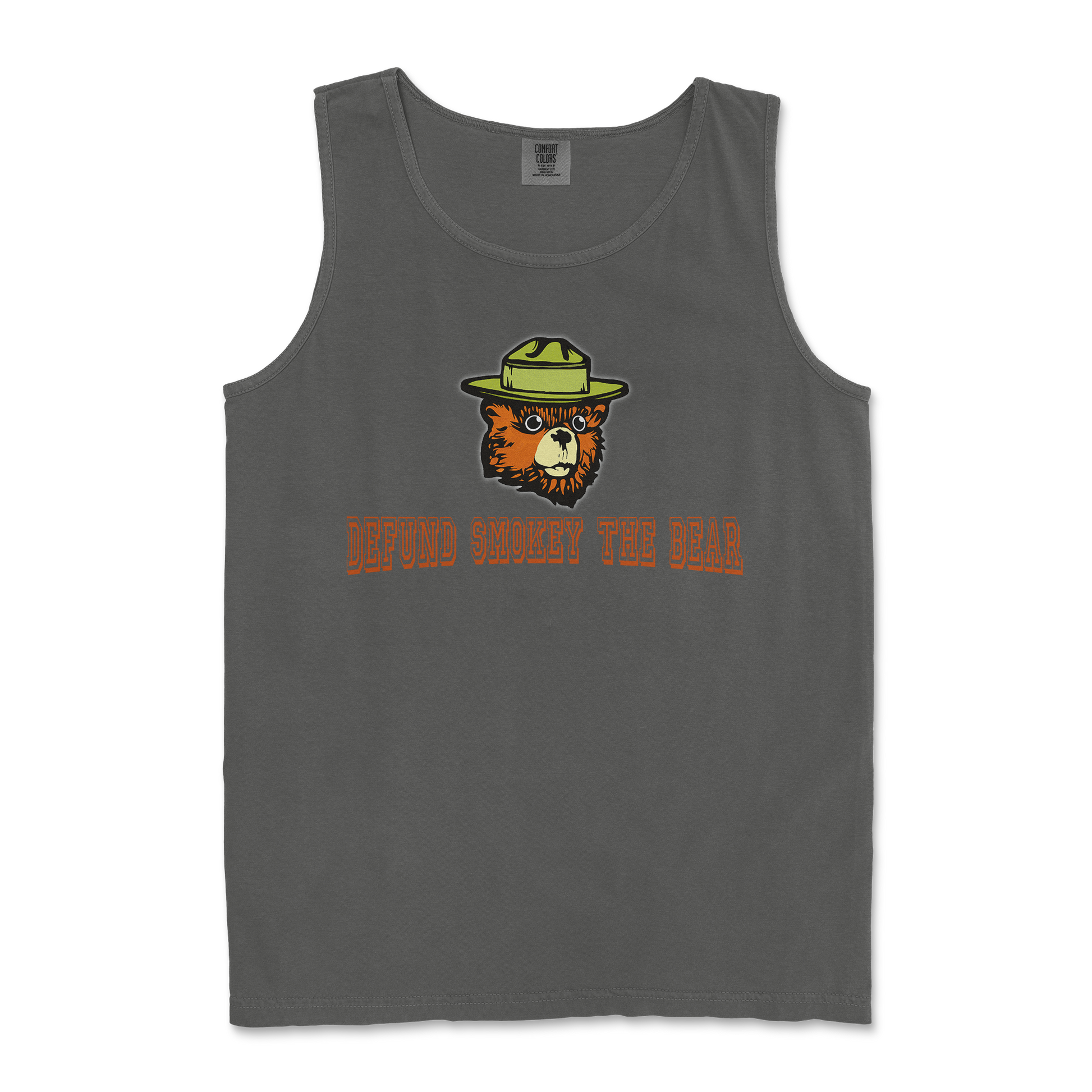 Comfort Colors Tank Top Defund Smokey Bear in Pepper