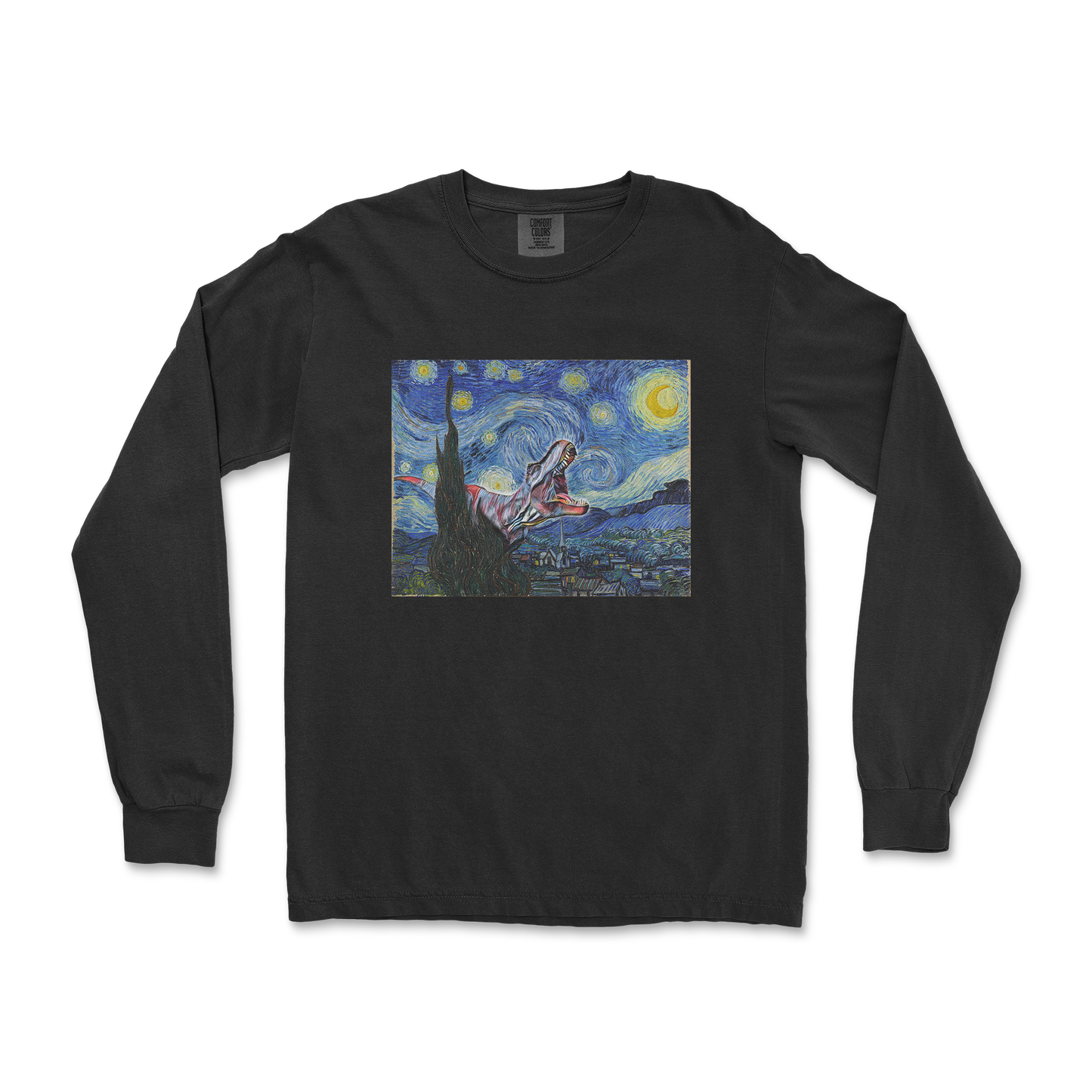 Comfort Colors Long Sleeve Van Gogh but Cooler in Black