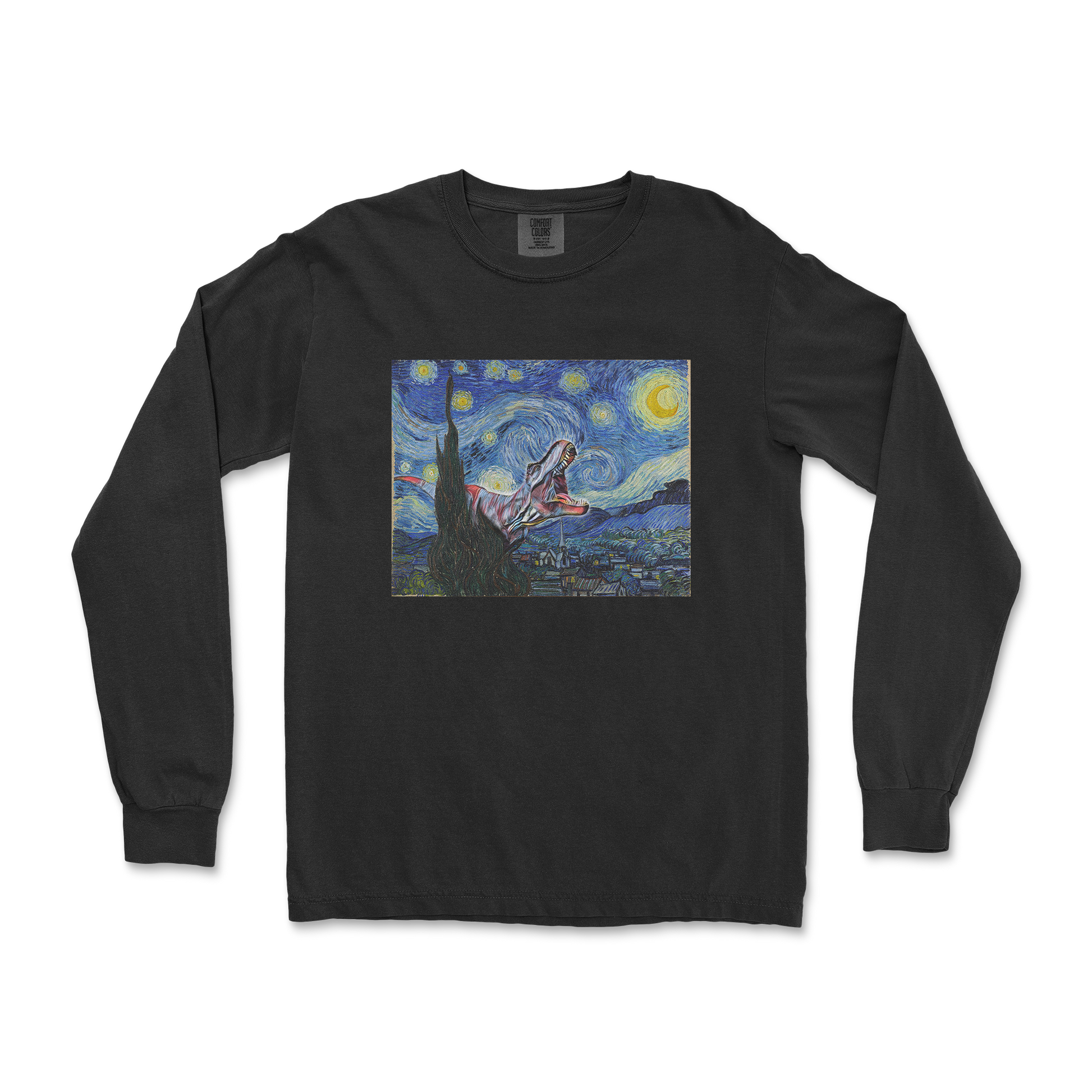 Comfort Colors Long Sleeve Van Gogh but Cooler in Black