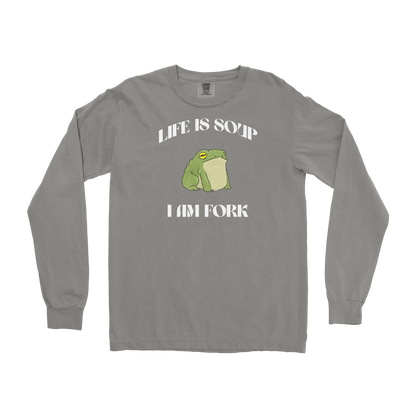 Comfort Colors Long Sleeve I Am Fork  in Grey