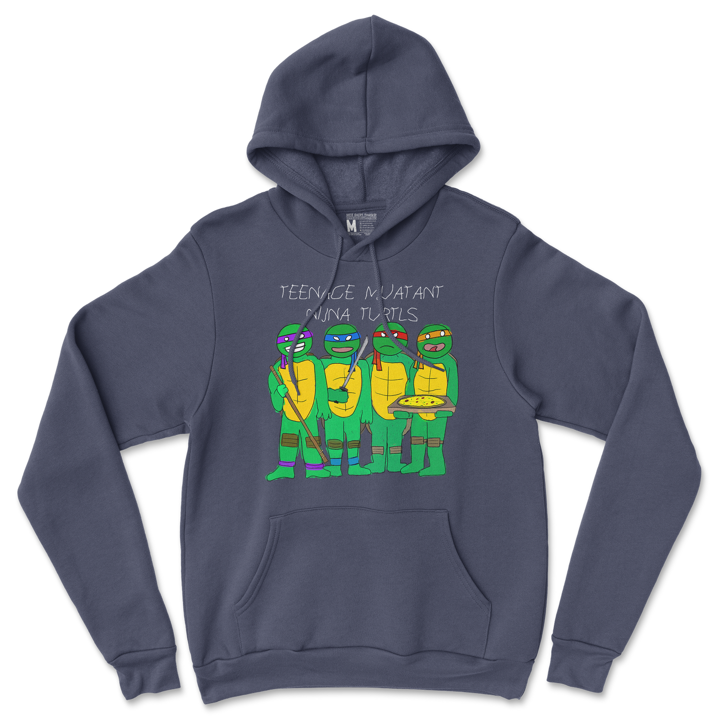 Gildan SoftStyle Hoodie Ninja Turtles in Navy