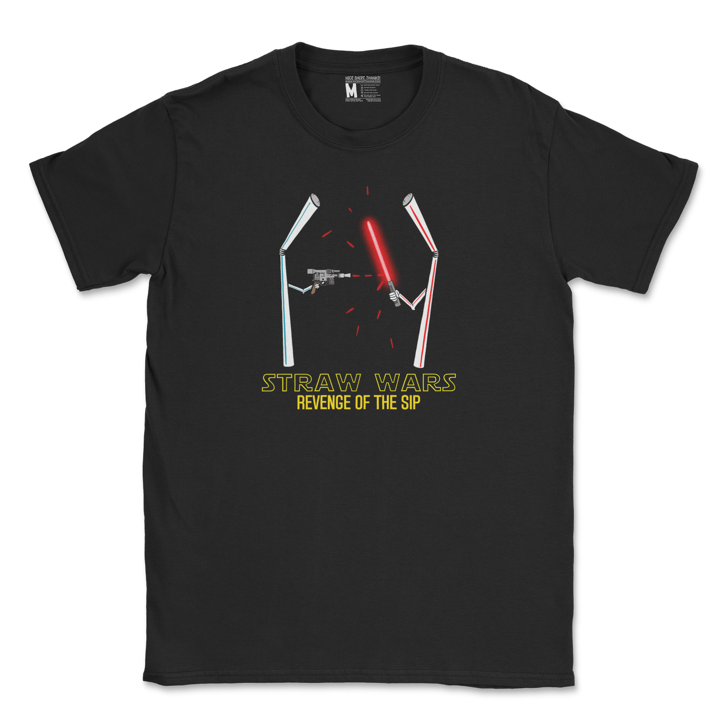 Gildan SoftStyle T-Shirt Straw Wars in Black