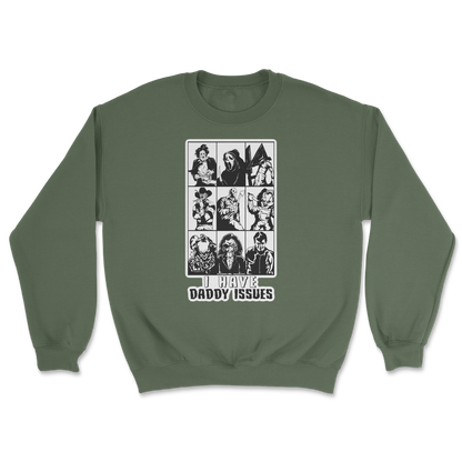 The Nice Shirt Crew Neck Daddy Issues  in Military-Green