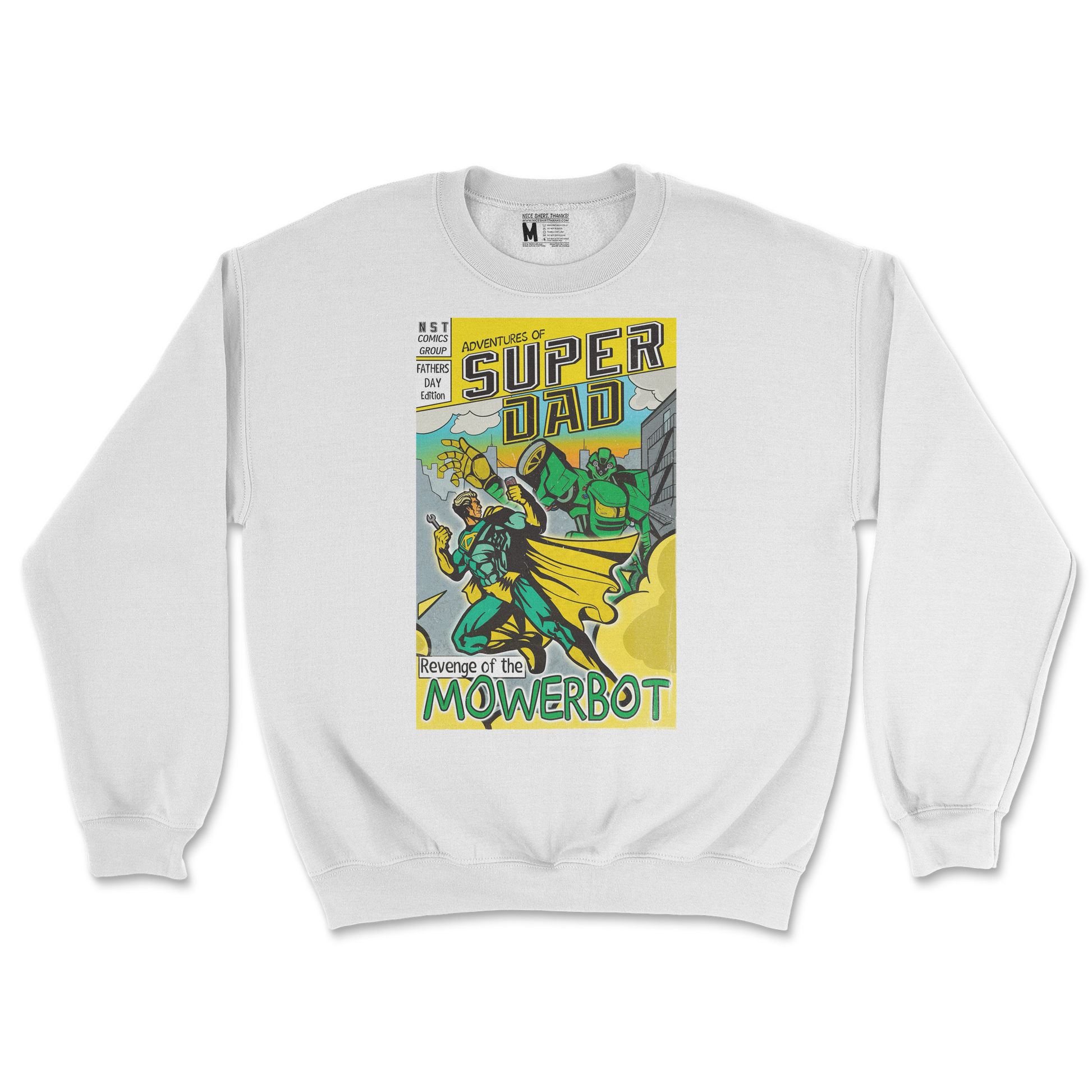 Gildan SoftStyle Crew Neck Super Dad in White