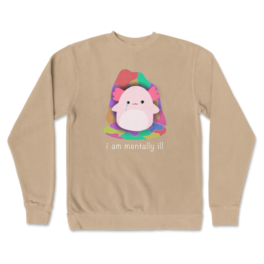 Independent Clothing Co. Crew Neck Mentally Ill and Squishy in Sandstone