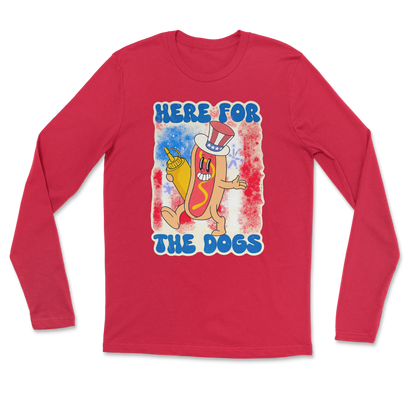 Heavy Blend Long Sleeve Hot Dog in Red