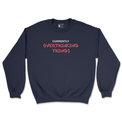 Gildan SoftStyle Crew Neck For Our Lil Overthinker in Navy