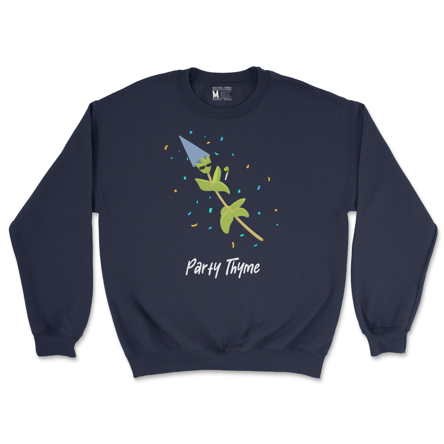 Gildan SoftStyle Crew Neck Party Thyme in Navy