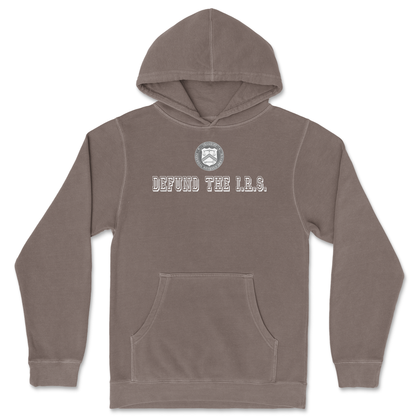 Independent Clothing Co. Hoodie Defund The I.R.S. in Clay