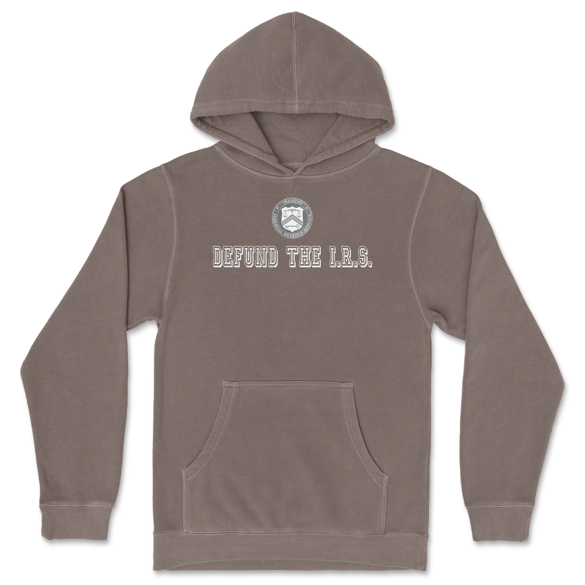 Independent Clothing Co. Hoodie Defund The I.R.S. in Clay