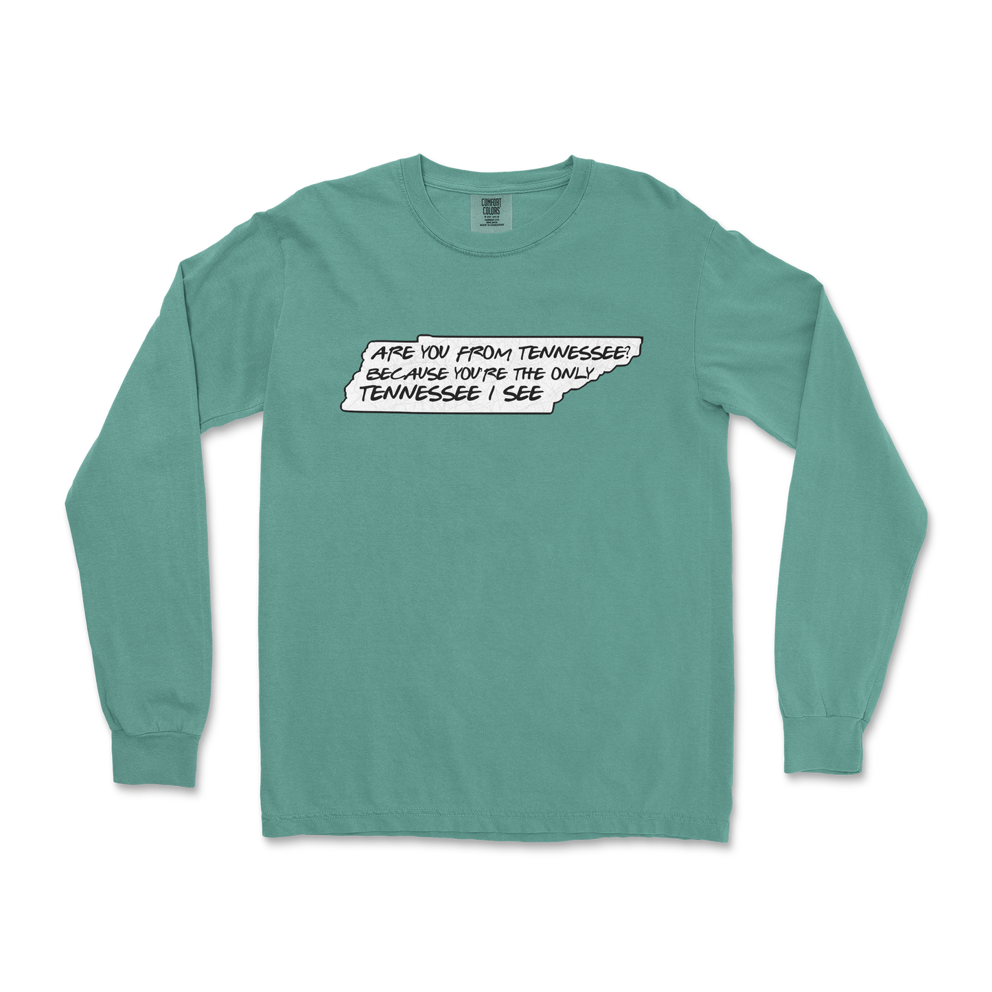 Comfort Colors Long Sleeve Tennessee in LightGreen