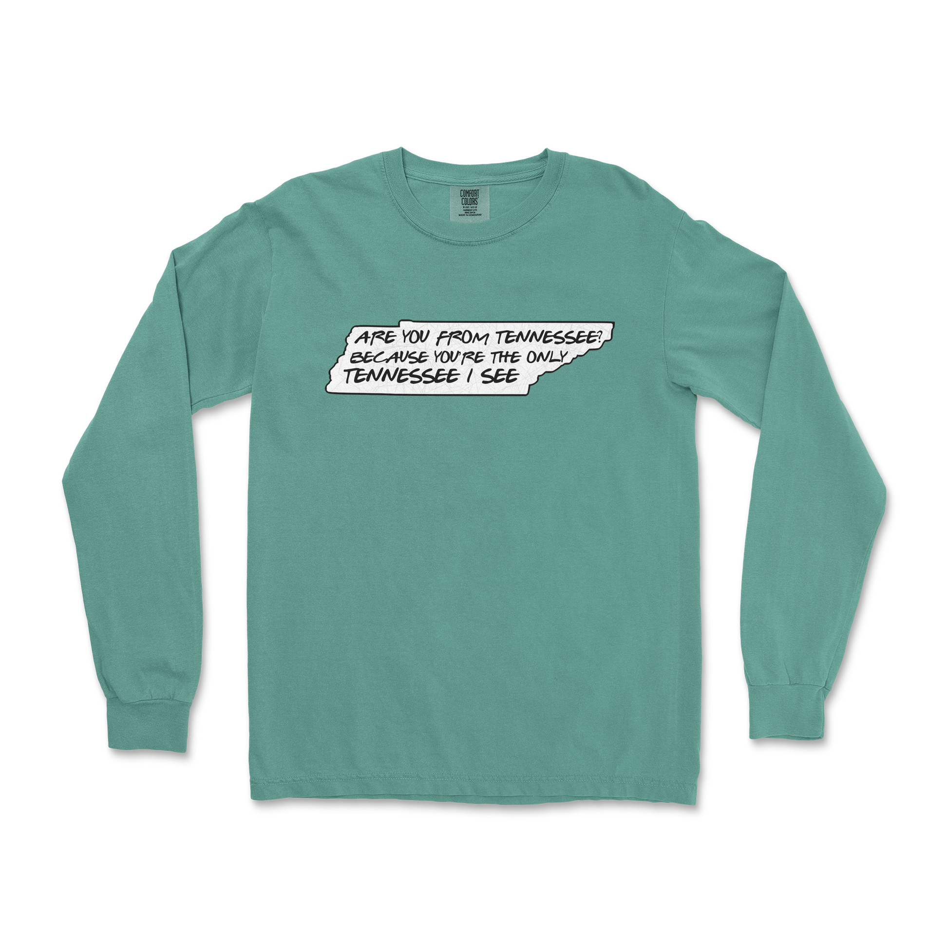 Comfort Colors Long Sleeve Tennessee in LightGreen