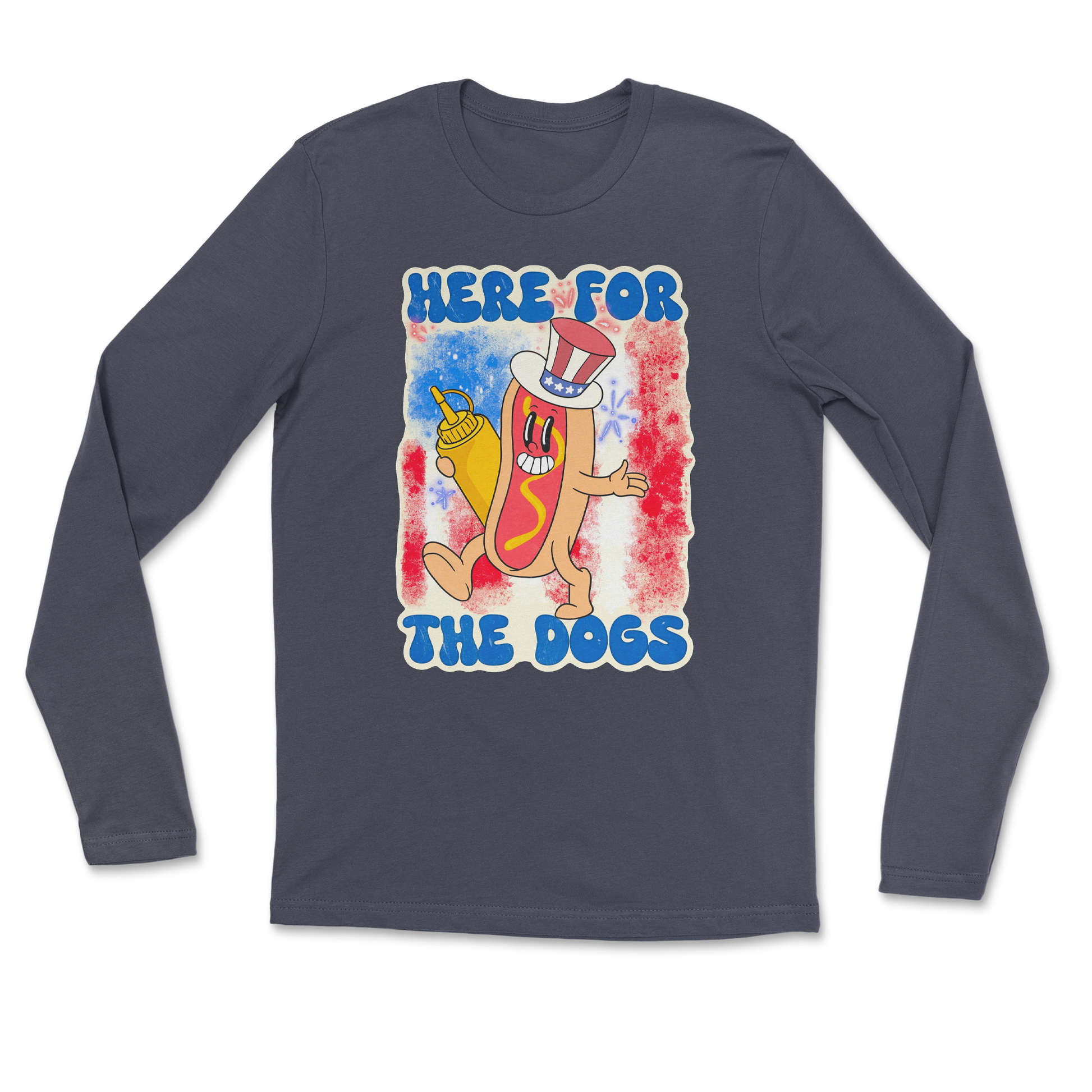Heavy Blend Long Sleeve Hot Dog in Navy