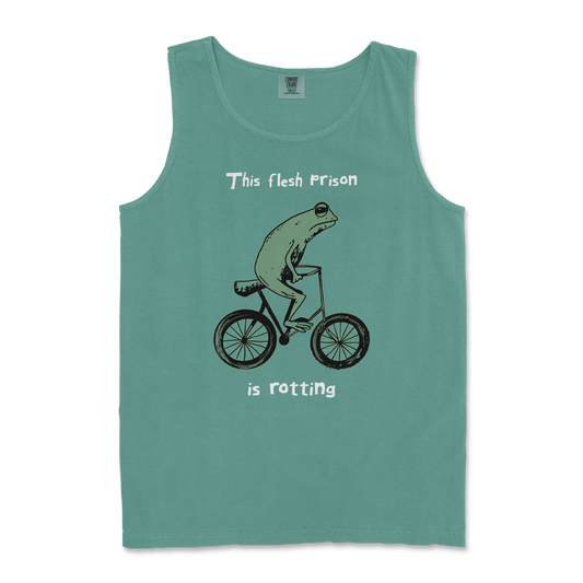 Comfort Colors Tank Top Flesh Prison  in Light-Green