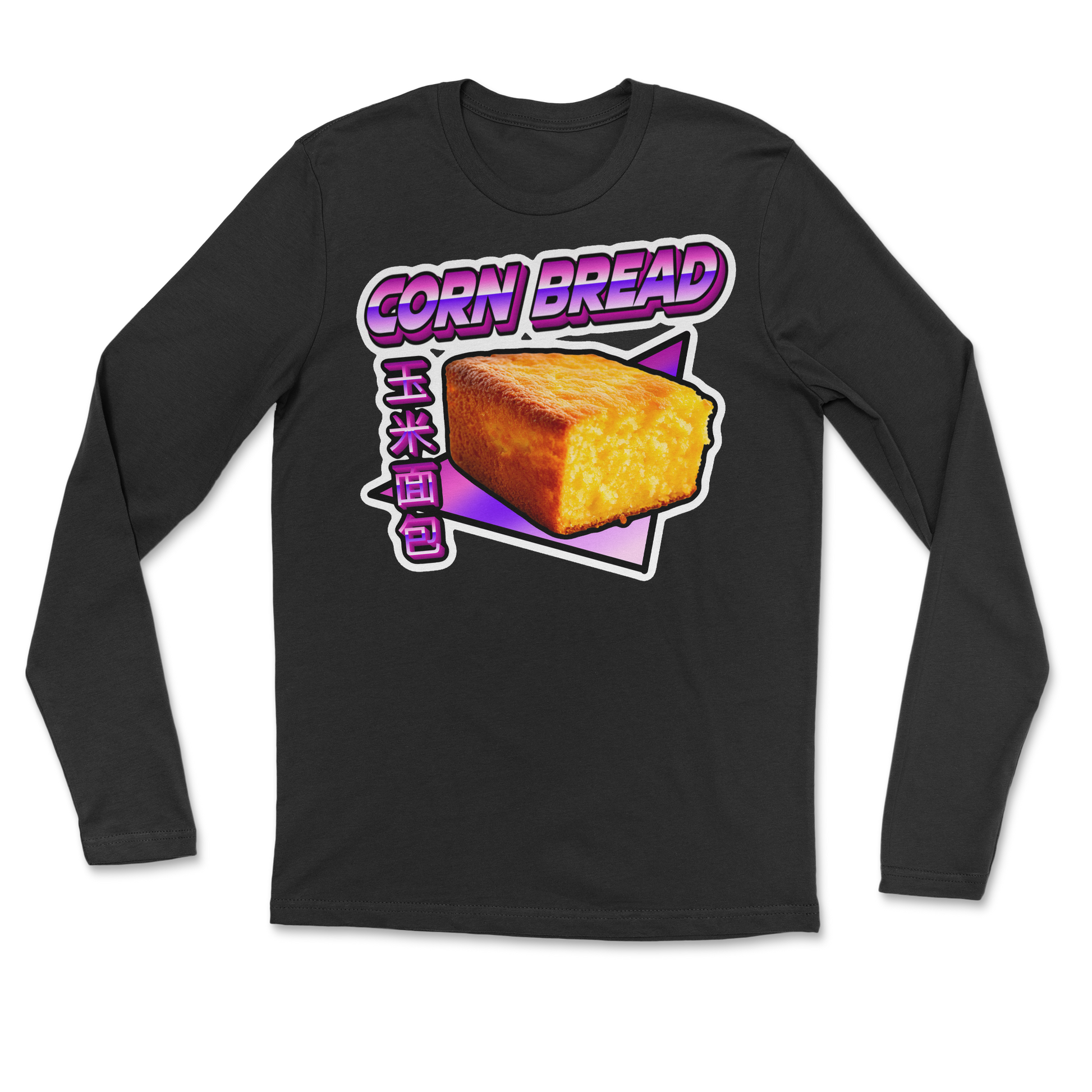 The Nice Shirt Long Sleeve Corn Bread  in Black