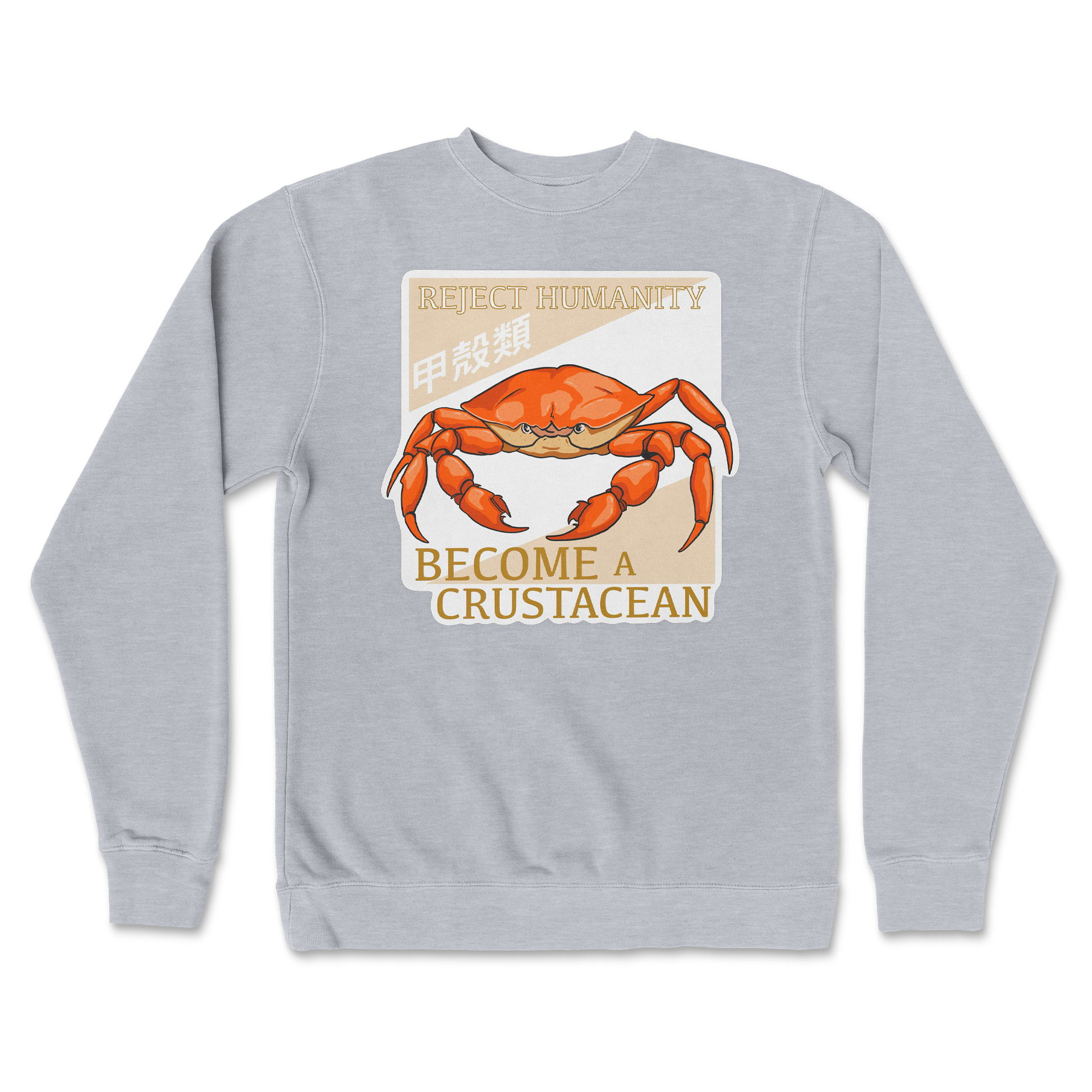 Independent Clothing Co. Crew Neck Embrace the Crab in Grey Heather