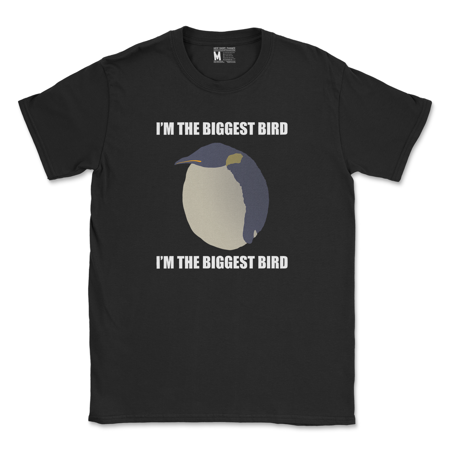 Gildan SoftStyle T-Shirt I Am The Biggets Bird in Black