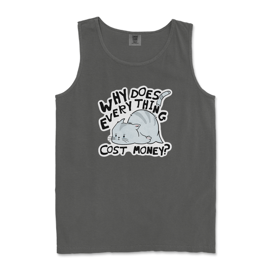 Comfort Colors Tank Top Broke Cat in Pepper