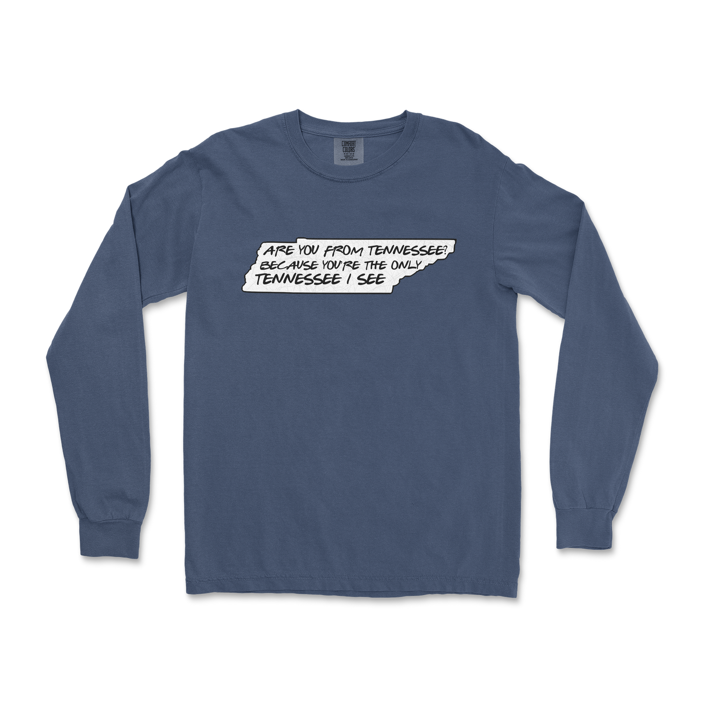 Comfort Colors Long Sleeve Tennessee in Midnight