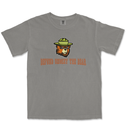 Comfort Colors T-Shirt Defund Smokey Bear in Grey