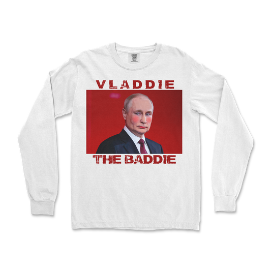 Comfort Colors Long Sleeve Vladdie The Baddie in White