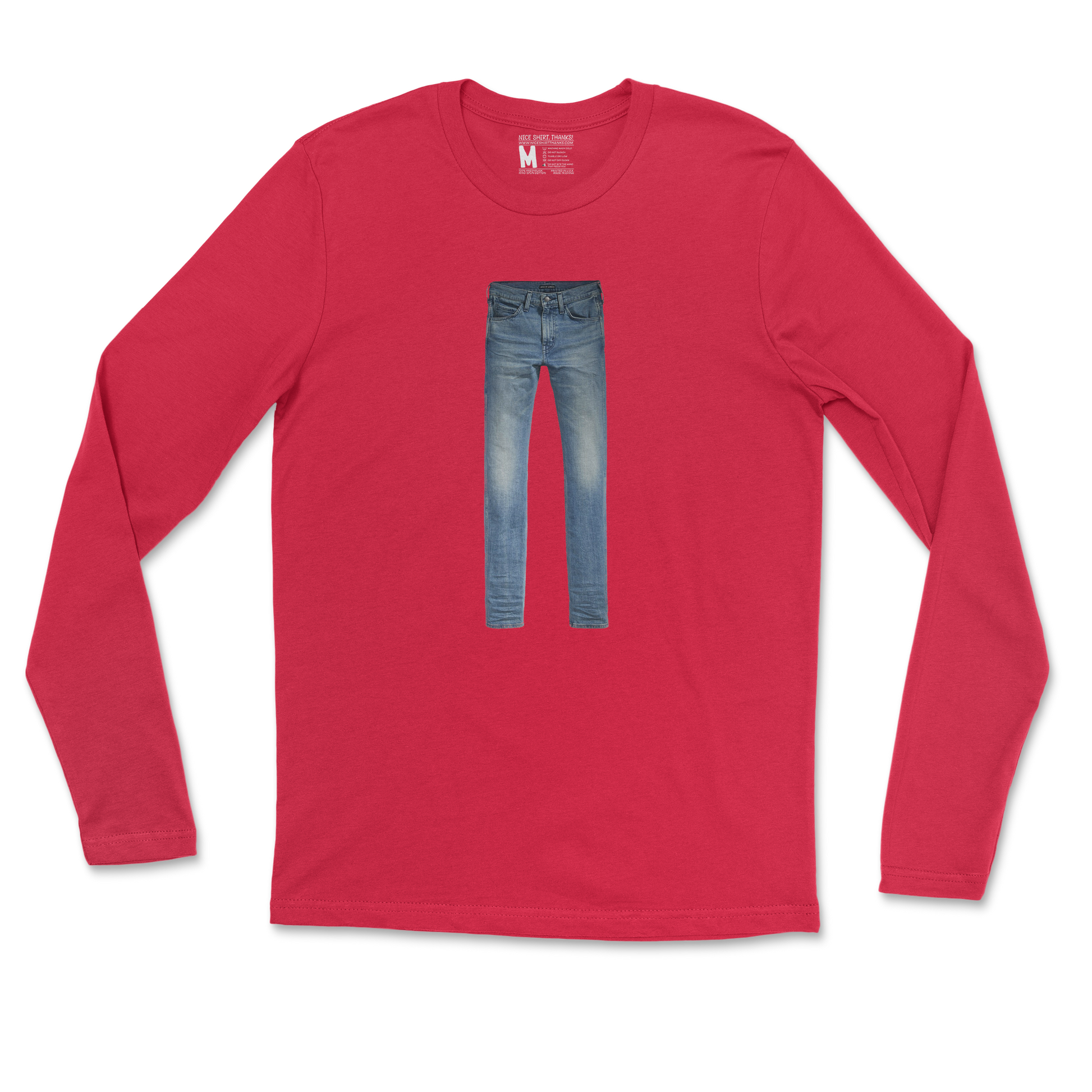 Gildan SoftStyle Long Sleeve Pants in Red