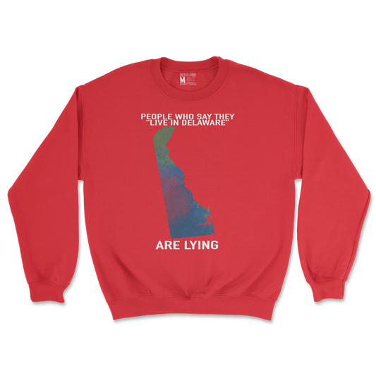 Gildan SoftStyle Crew Neck Delaware Doesnt Exist in Red